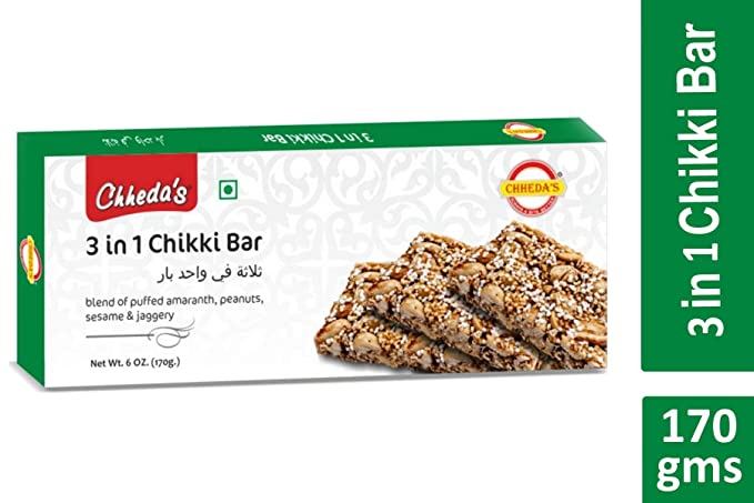 Chhedas 3 In Chikki Bar 170 g