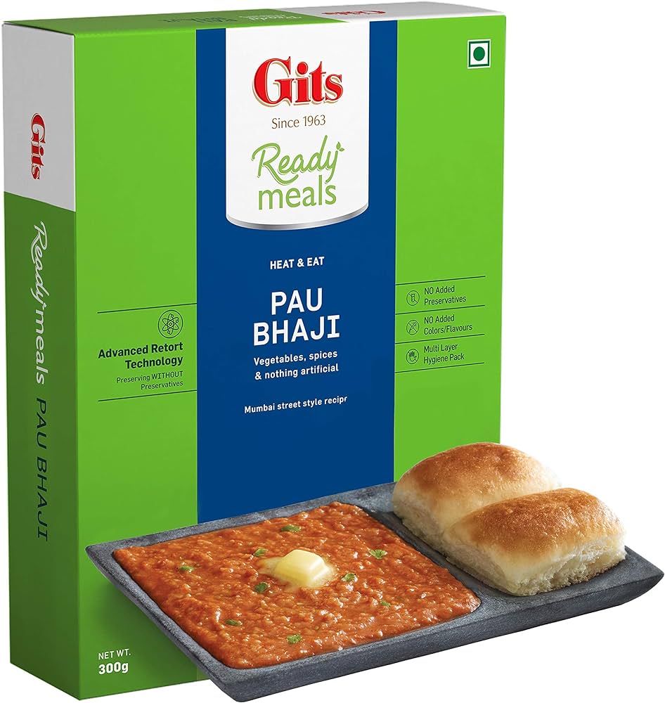 Gits Ready meals Heat & Eat Pau Bhaji 300 g (Ready to Eat)